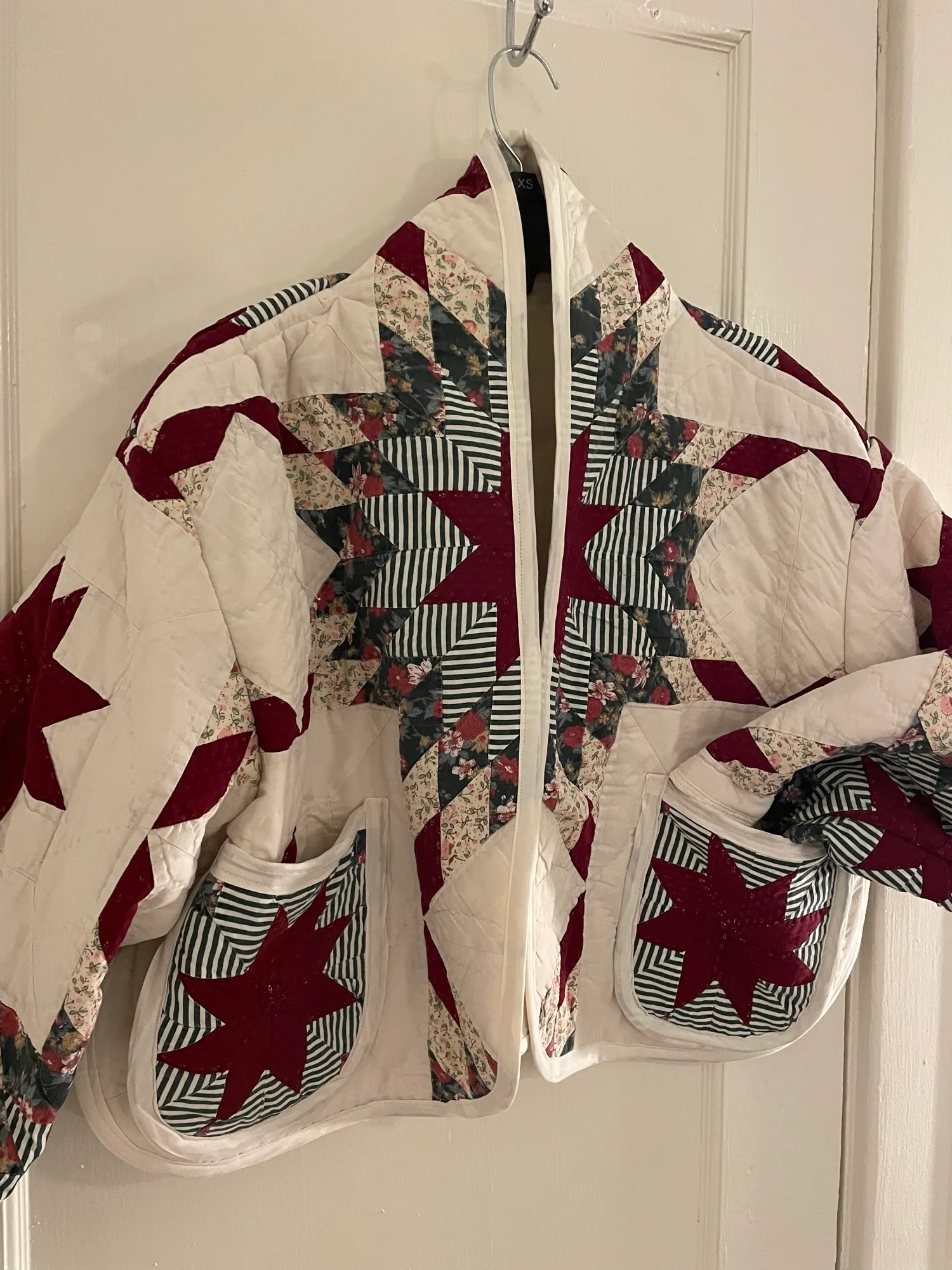Star quilt coat detail