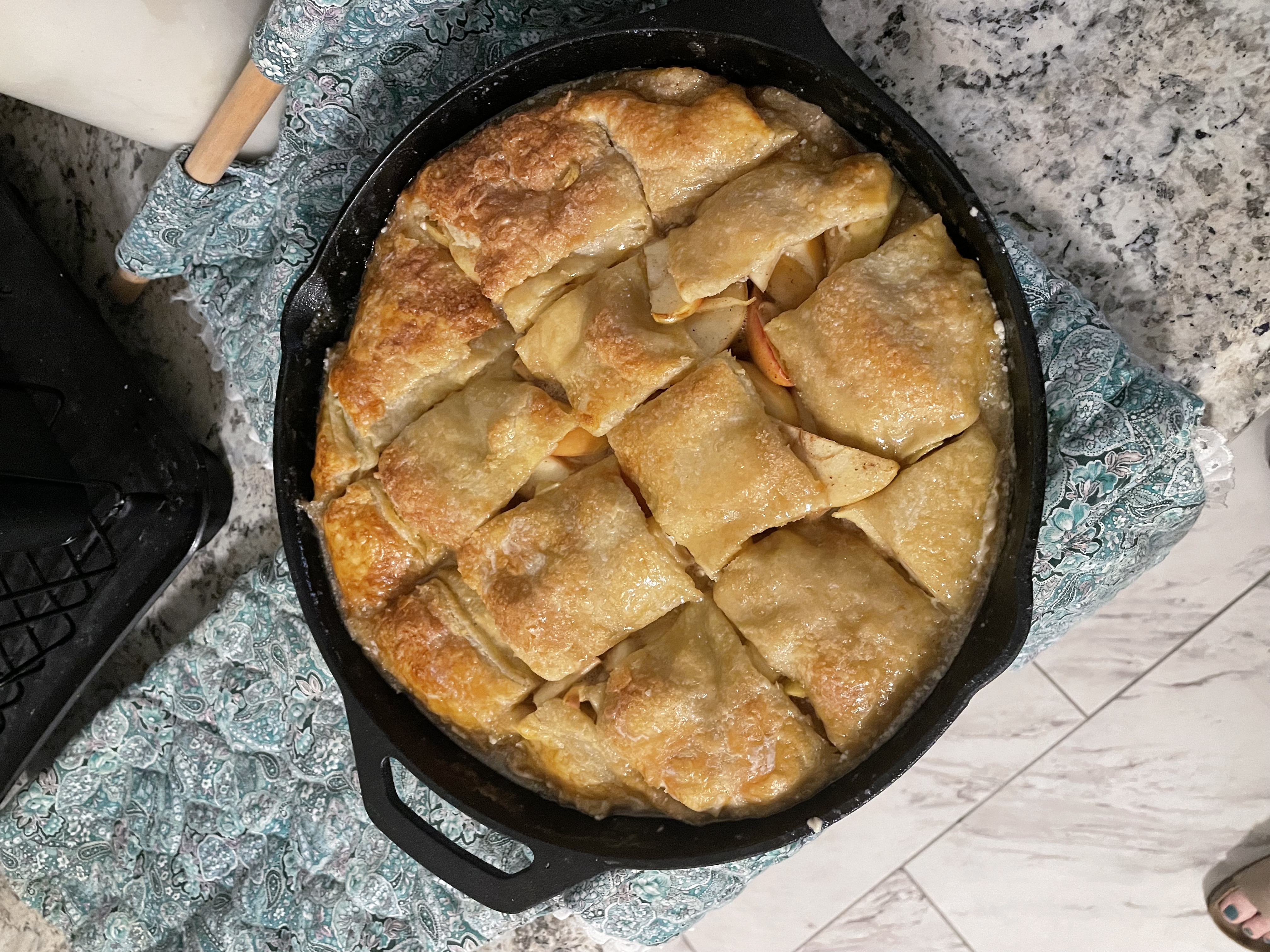Dutch baby pancake fresh from the oven