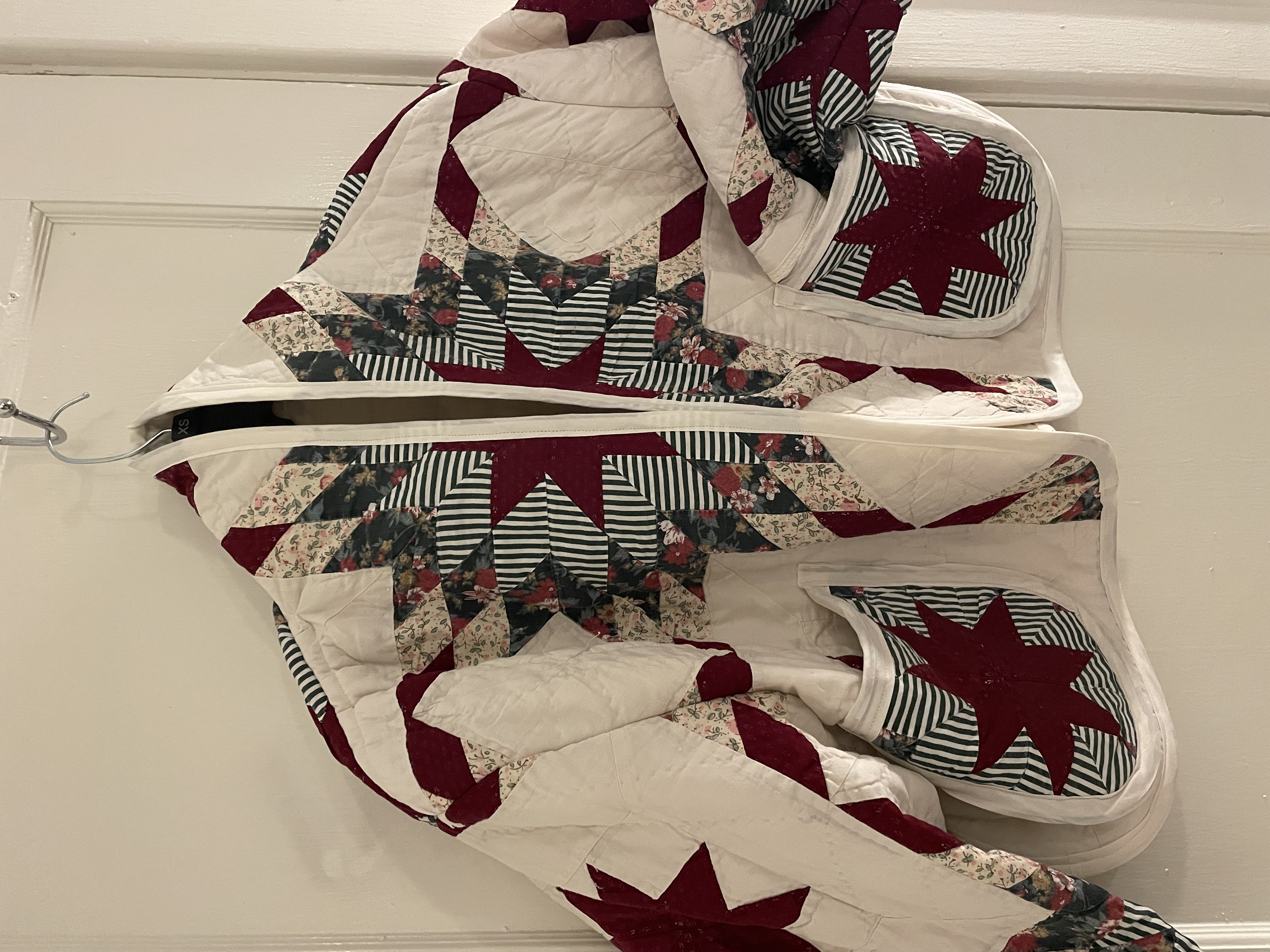 Star quilt coat detail